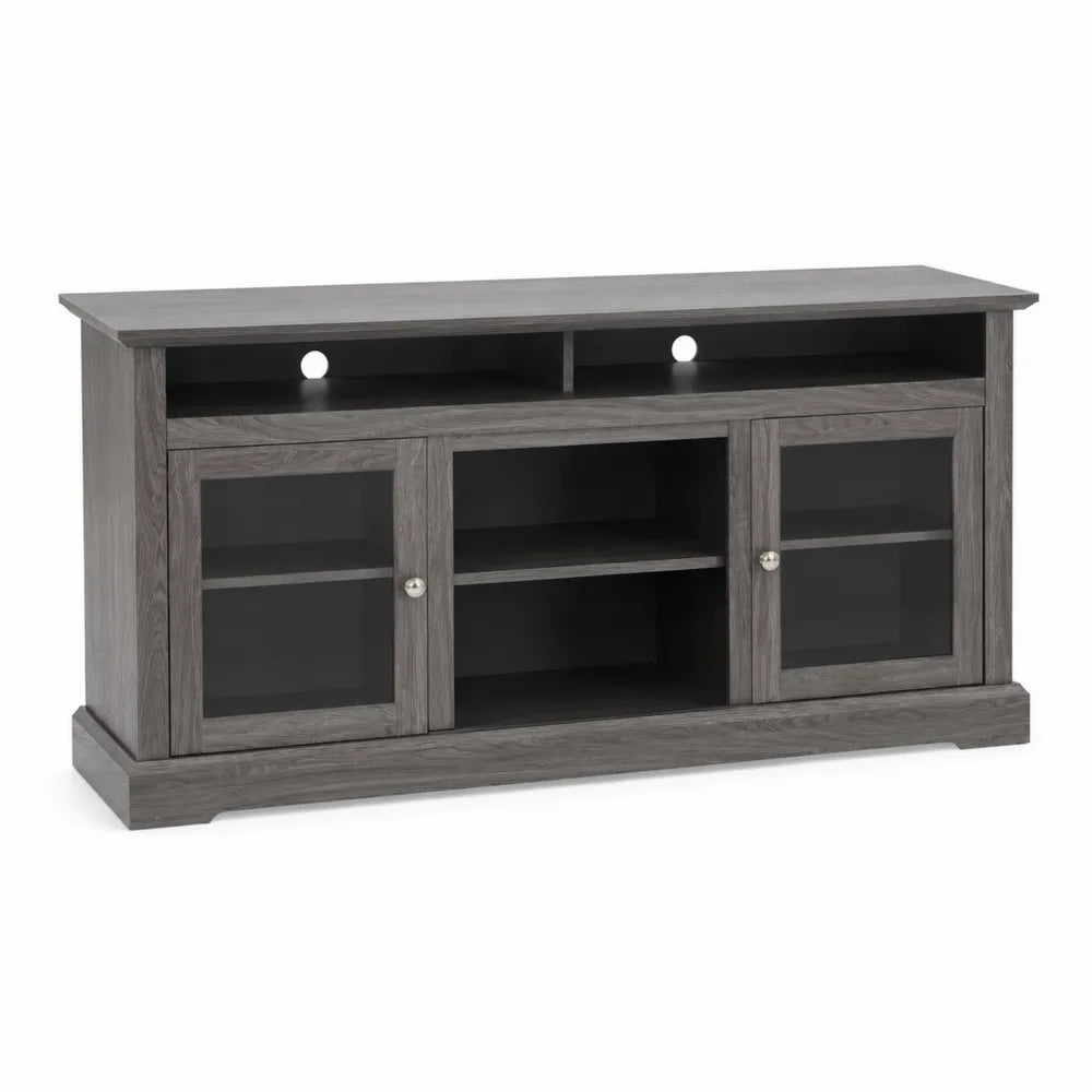 TV-Schrank mit Glast¨¹ren Grau